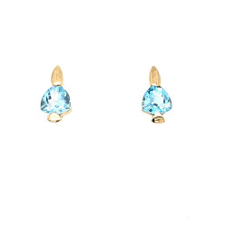 Pre Owned 9ct Blue Topaz Stud Earrings ZT149